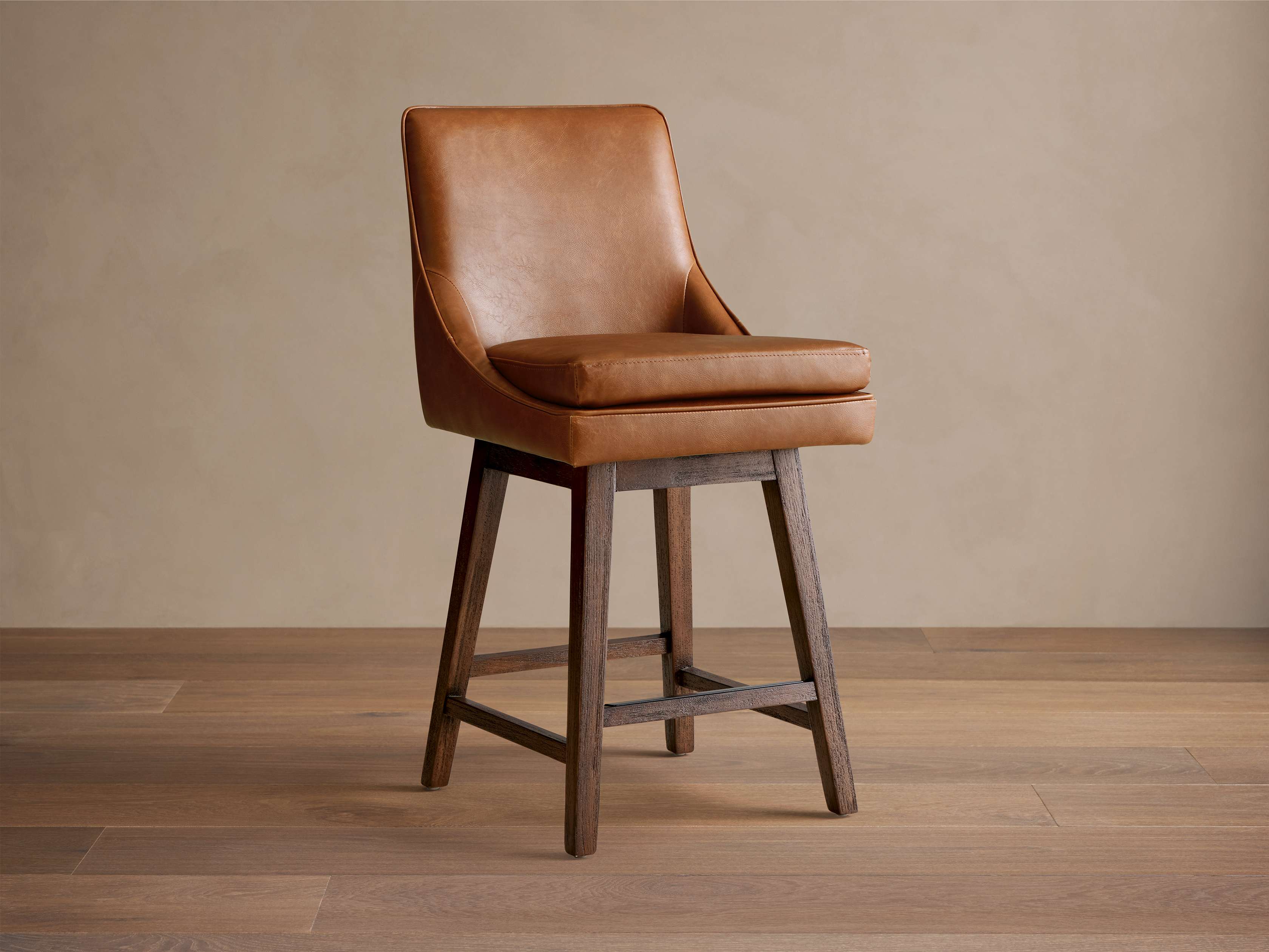 Lunden Faux Leather Swivel Stool