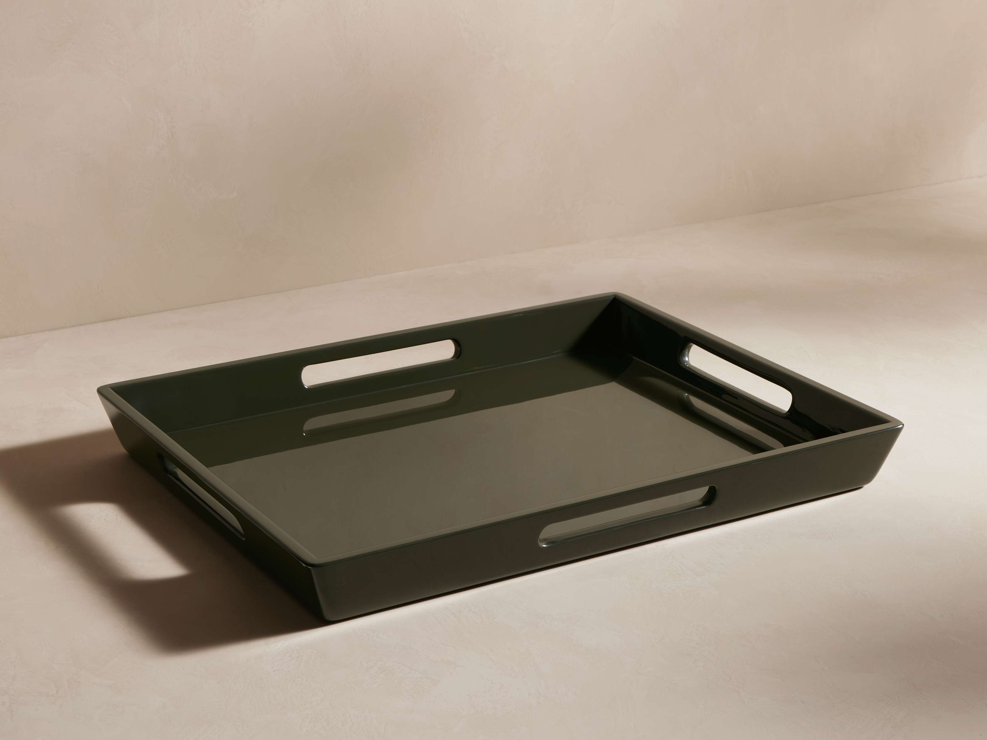 Plateau rectangulaire en laque