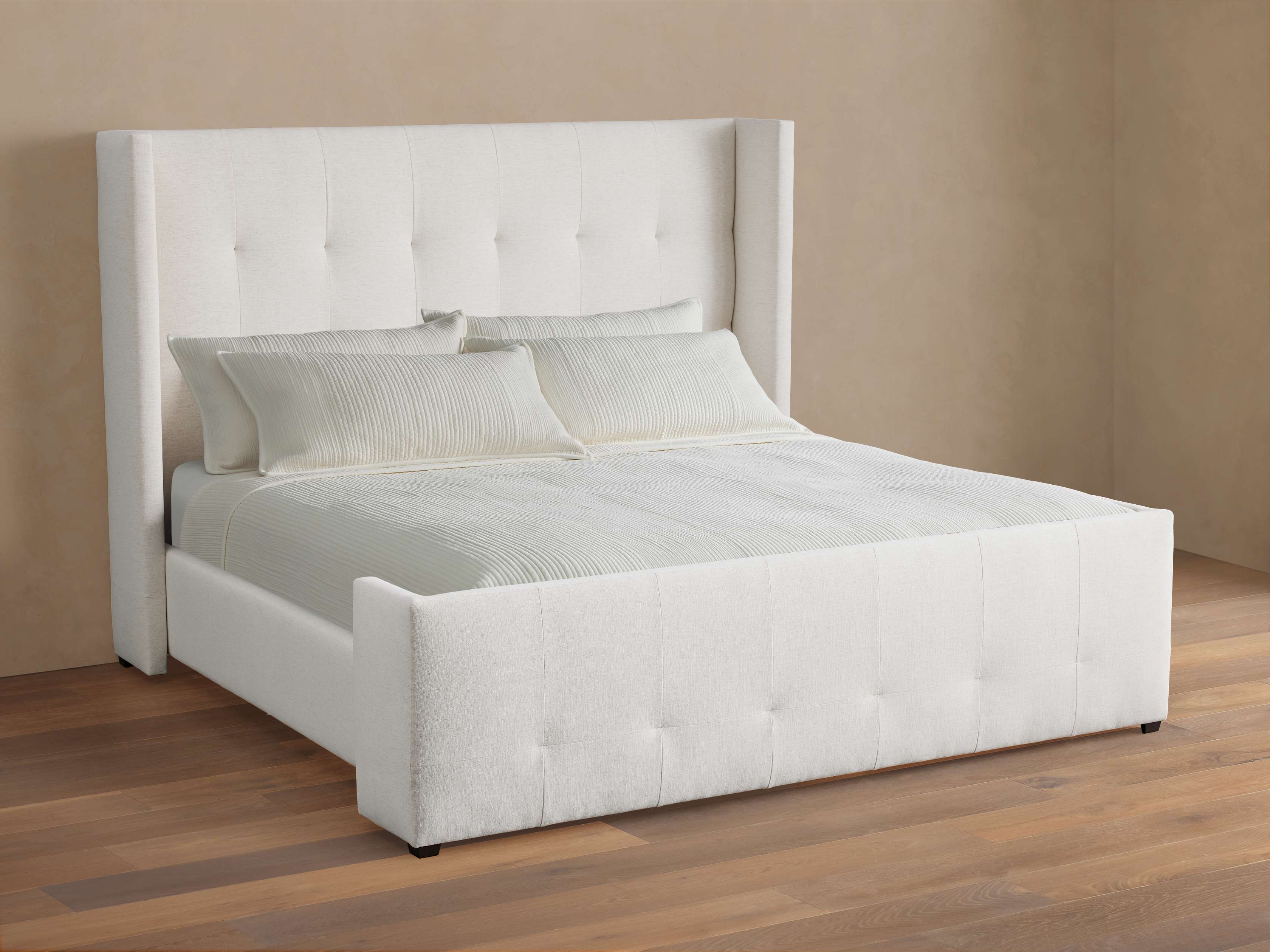 Wyller Box-Tufted Bed with High Footboard