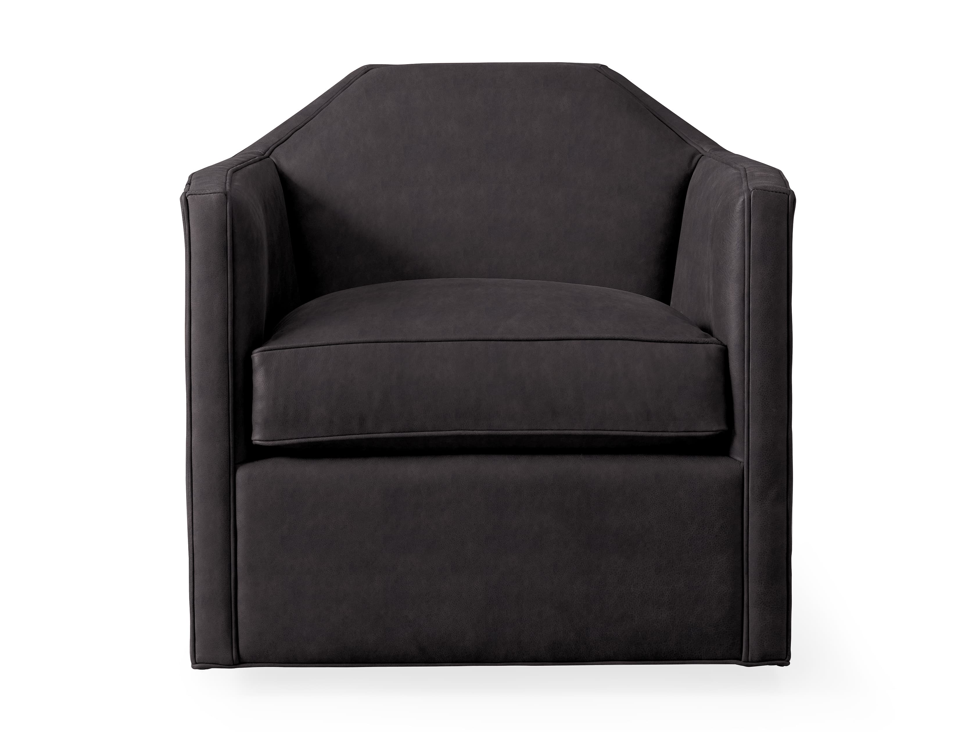 Chaise pivotante en cuir Marina